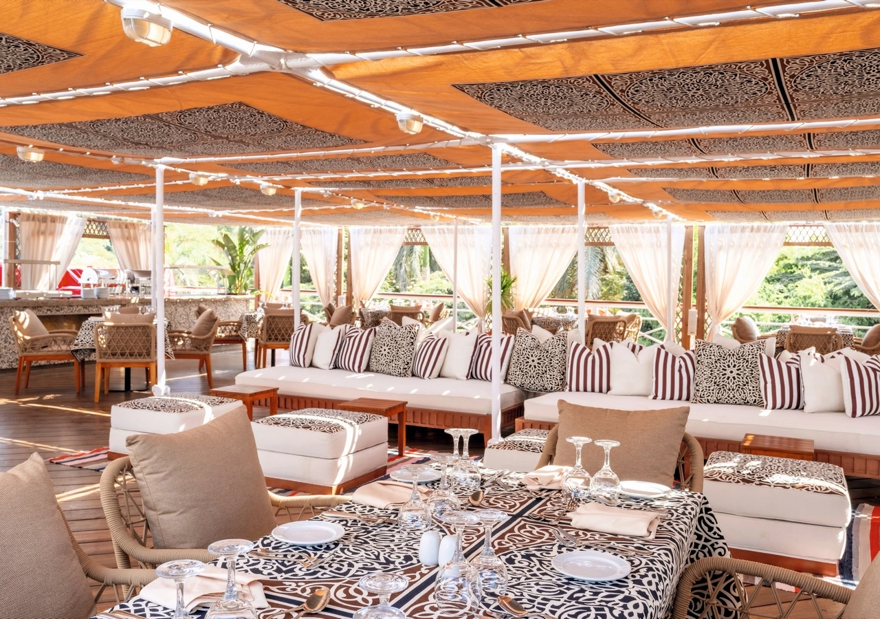 Sun deck of the JAZ Bahareya Nile Cruise Nile cruise